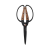 Large gardener’s scissors featuring heat-treated stainless steel blades with rust resistance and wide walnut handles, designed for comfortable use with gloves in Farm, Garden & Tool collections.