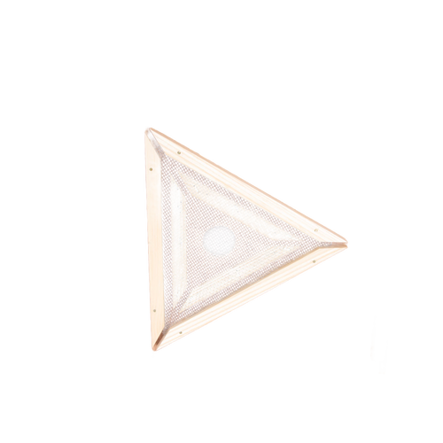 Handcrafted Amish-made wooden triangle bee escape board with a maze design, chemical-free and made in the USA, ideal for Farm, Garden & Tool and Beekeeping Supplies collections.