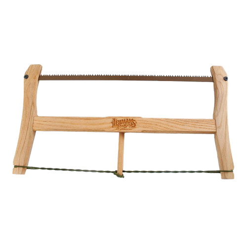 Handcrafted wooden bow saw with high carbon steel blade and sturdy frame, designed for sustainable woodcutting in farm, garden & tool and wood cutting collections.