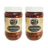 Two jars of handcrafted pickled smoked Polish sausage in clear jars with white lids, featuring rustic Amish Country packaging in Pantry, Meats, and USA Made collections.