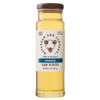 Clear glass jar of pale golden acacia raw honey with a brown lid and natural label featuring bees, ideal for Pantry and Kitchen & Food collections in Best Sellers and Sale.