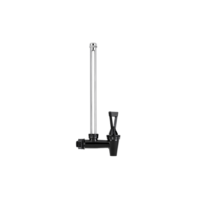 Polished sight glass spigot with clear glass tube and black plastic lever, designed to fit Royal Berkey water filters in Appliances and Water Heating and Treatment collections.