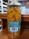 Glass jar filled with handcrafted sweet pickled cauliflower and red bell peppers in a vibrant brine, made in USA, featured in Kitchen & Food, Pantry, and Best Sellers collections.