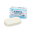Bar of creamy white gentle castile soap with embossed branding, displayed next to its American made packaging featuring premium coconut oil and natural ingredients, ideal for Health & Wellness and Grooming collections.