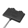 Rectangular cast iron waffle iron with a long handle, suitable for use over a grill or campfire, designed for outdoor cooking and included in Farm, Garden & Tool and Camping collections.