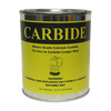 Yellow and black labeled 2-pound can of miner's grade calcium carbide for carbide lamps, featuring safety warnings; ideal for Lamps & Lighting, Parts and Accessories, and Lamp and Lantern Fuel collections.