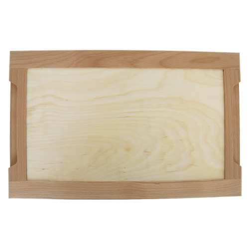 German-Made Bread Board with Crumb Tray – 16"x10"