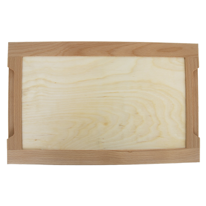 German-Made Bread Board with Crumb Tray – 16"x10"