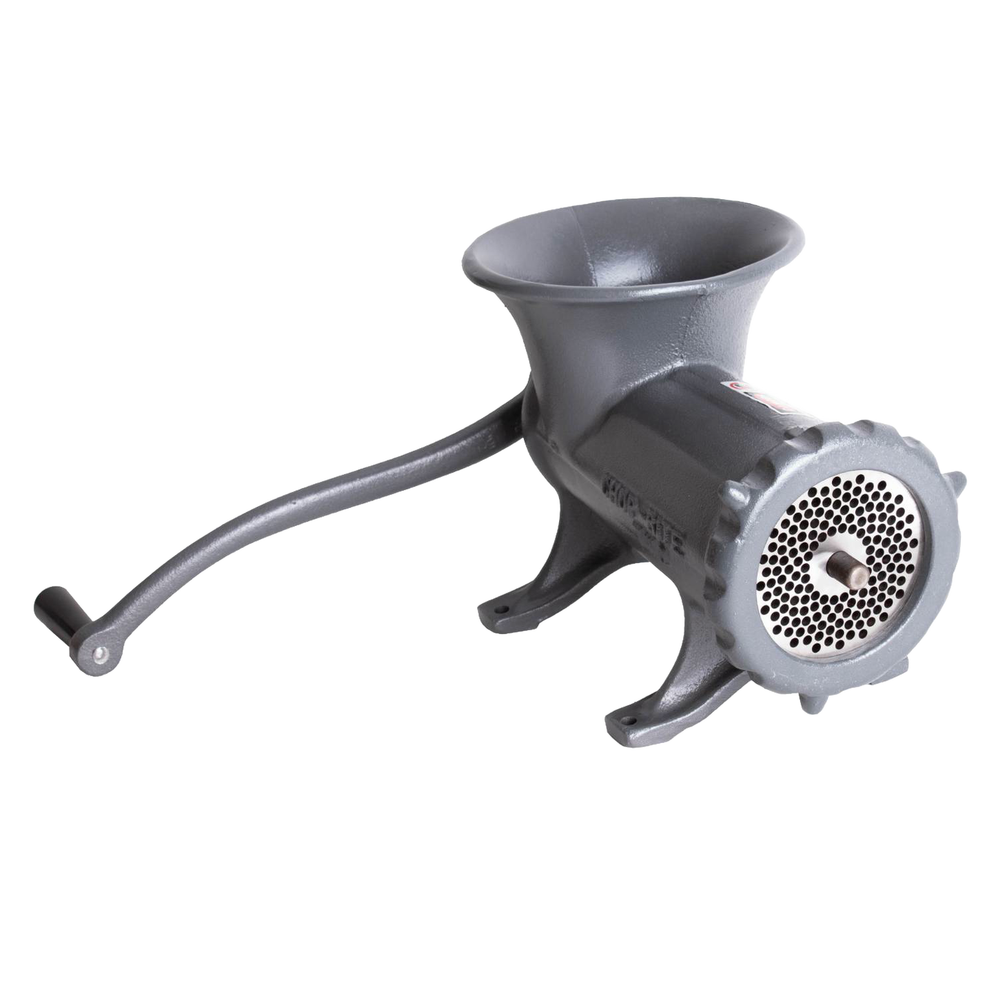 Heavy-duty hand-crank meat grinder with tough Xylon coating and sturdy cast metal body, designed for regular use in Kitchen & Food, Specialty Equipment, and Butchering Supplies collections.