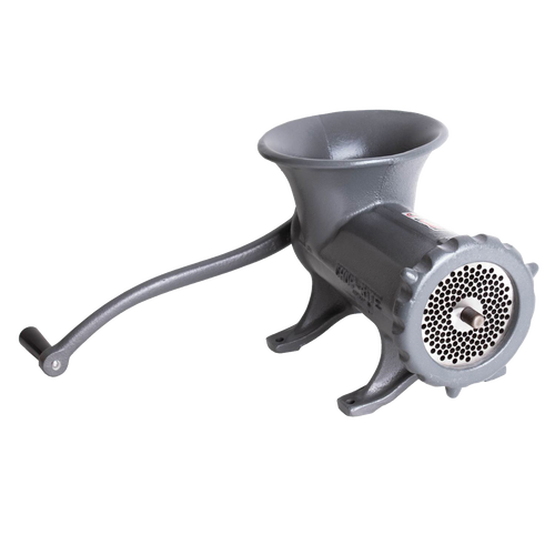 Heavy-duty hand-crank meat grinder with tough Xylon coating and sturdy cast metal body, designed for regular use in Kitchen & Food, Specialty Equipment, and Butchering Supplies collections.