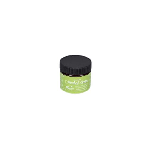 Small jar of handcrafted all-natural herbal salve with green label and black lid, part of Health & Wellness, Health Remedies, USA Made, and Best Sellers collections.