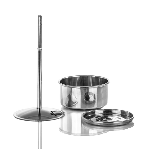 Stainless steel replacement inner cup components for a coffee percolator, designed for durability and precision, ideal for camping, kitchen, and brewing coffee collections.