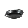 Handcrafted round cast iron pan with short side handles and a spout for easy pouring, suitable for versatile cooking, featured in Kitchen & Food, Cookware, Cast Iron, Best Sellers, Promo Eligible collections.