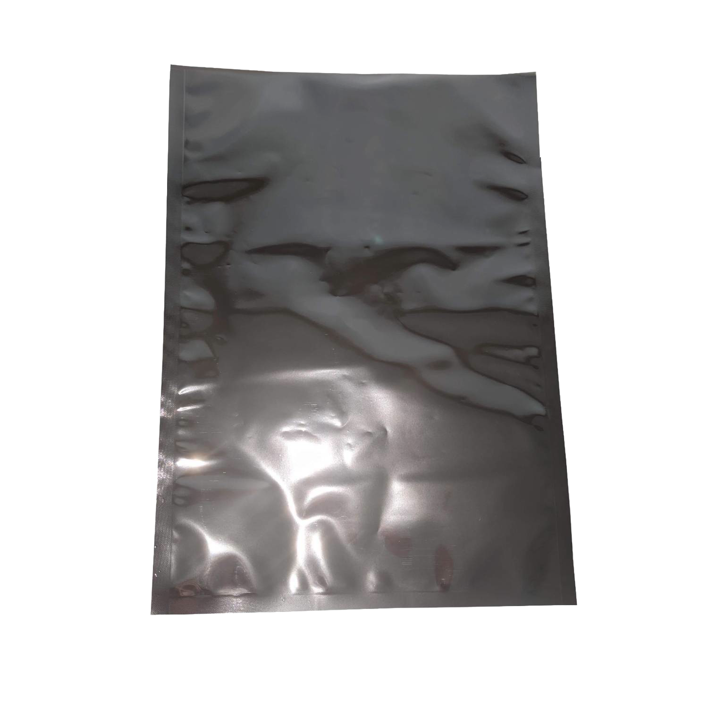 Reflective silver mylar storage bag designed to protect dry food from oxygen, insects, and light for long-term preservation, ideal for Kitchen & Food and Grain Mills collections.