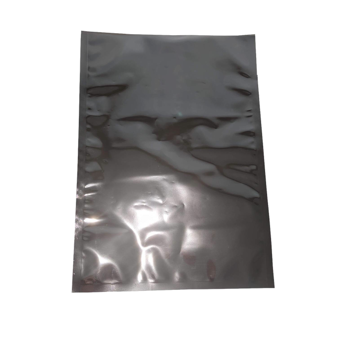 Reflective silver mylar storage bag designed to protect dry food from oxygen, insects, and light for long-term preservation, ideal for Kitchen & Food and Grain Mills collections.