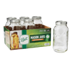 Set of six clear wide-mouth half-gallon glass canning jars with metal lids and bands, made in USA, designed for food preservation and kitchen use in best sellers collection.