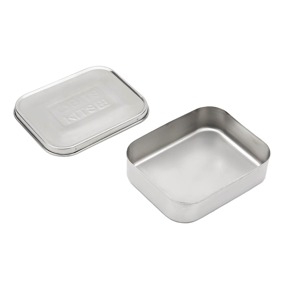 Open reusable stainless steel snack container with sleek, durable design, ideal for zero waste packing in Kitchen & Food, Storage and Serving, and Best Sellers collections.
