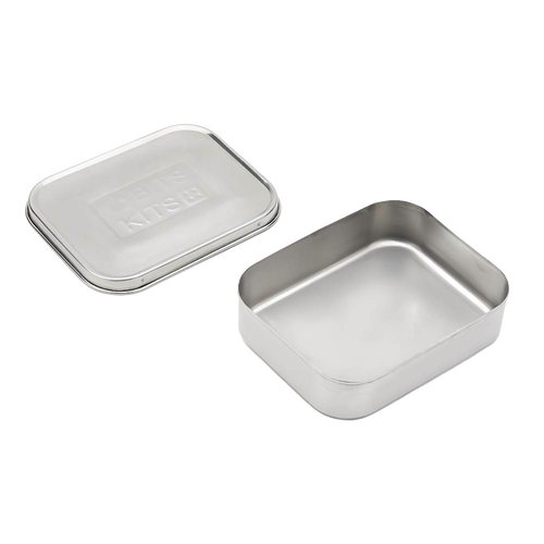 Open reusable stainless steel snack container with sleek, durable design, ideal for zero waste packing in Kitchen & Food, Storage and Serving, and Best Sellers collections.