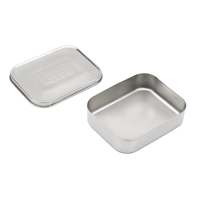Open reusable stainless steel snack container with sleek, durable design, ideal for zero waste packing in Kitchen & Food, Storage and Serving, and Best Sellers collections.