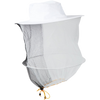 White poly-cotton blend protective beekeeping hat with attached veil designed to keep away from the face, featuring elastic underarms for a snug fit, ideal for Farm, Garden & Tool and Beekeeping Supplies collections.