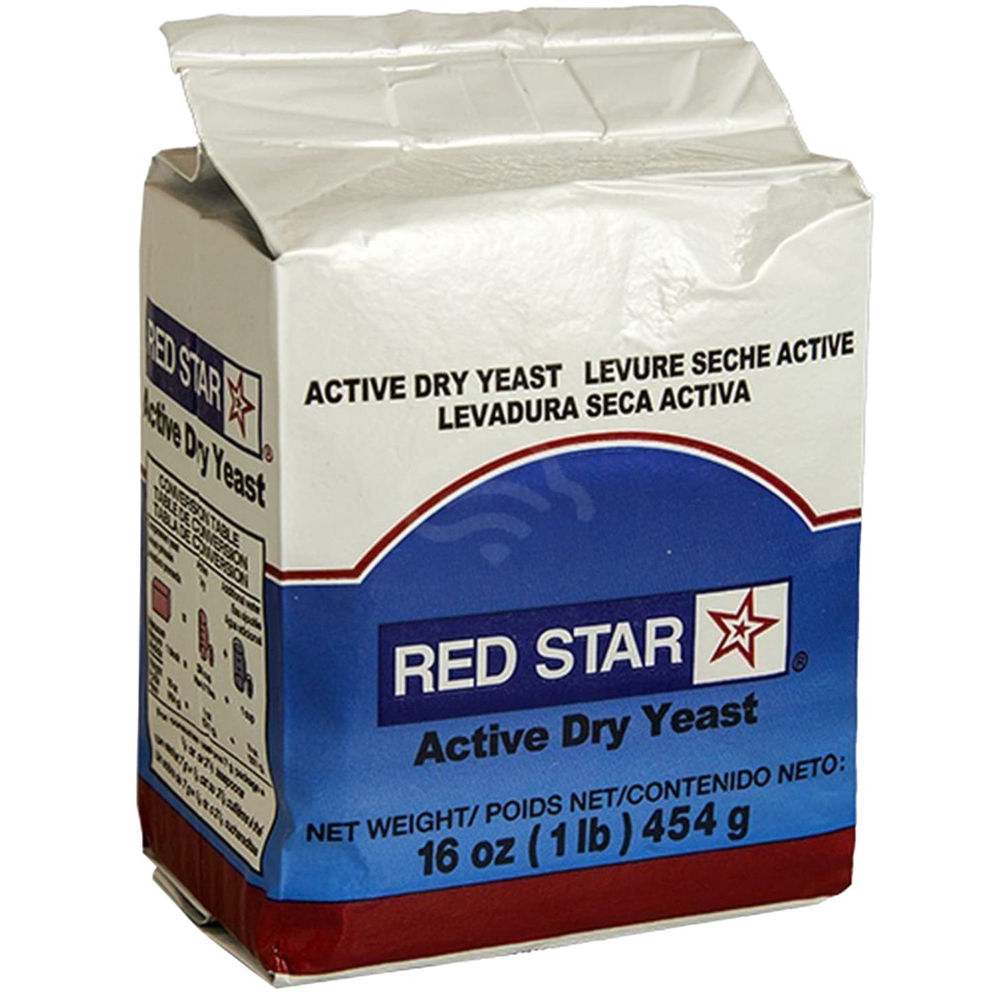 Package of Red Star active dry yeast weighing 16 ounces, ideal for bread making and included in Kitchen & Food, Dry Goods and Mixes, Best Sellers, and Bread Making Supplies collections.