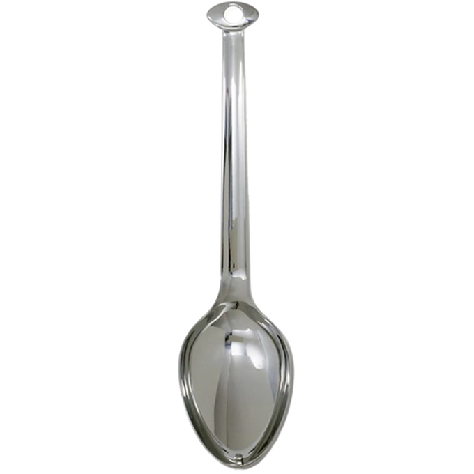 Small stainless steel serving spoon with a sleek, polished finish and compact design, ideal for precise portions and everyday use in Kitchen & Food and Storage and Serving collections.