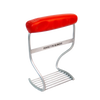 Stainless steel pie blender with solid red rubber handle, designed for effortless baking prep, featured in Kitchen & Food, Cookware, Baking Supplies, and Kitchen Gadgets collections.