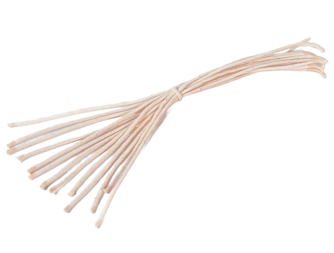 Bundle of braided cotton round wicks handcrafted in the USA, designed for use with olive oil lamps, perfect for Lamps & Lighting, Oil Lamps, Parts and Accessories, and Best Sellers collections.