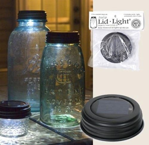 Rustic brown solar-powered jar lid with integrated solar panel, providing eco-friendly night lighting and garden ambiance, ideal for Home & Decor, Best Sellers, and Promo Eligible collections.