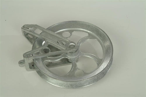 Durable rustproof zinc clothesline pulley with cadmium-plated ball bearings, handcrafted for long-lasting use, ideal for Home & Decor, Laundry Supplies, Clothesline Accessories, and Best Sellers collections.
