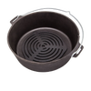 Heavy-duty cast iron trivet with concentric slots, designed for optimal heat distribution in Dutch ovens, suited for farm, kitchen, camping, cookware, and cast iron collections.