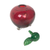 Handcrafted glass apple-shaped fruit fly trap with a removable green stem, designed for Farm, Garden & Tool, Pest Control, Best Sellers, and Promo Eligible collections.