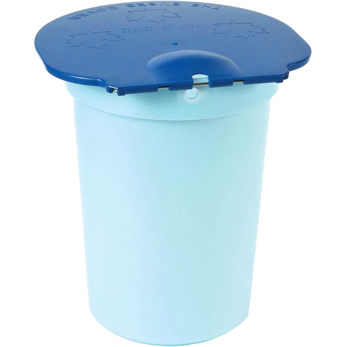 High-impact polypropylene 3-gallon sap bucket with blue lid, designed for orchard and grove use, featured in Farm, Garden & Tool, Maple Syrup Sugaring Supplies, Best Sellers, and Promo Eligible collections.