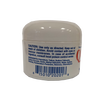 Small white jar of healing cream showing caution instructions and detailed ingredient list, handcrafted and made in USA, featured in Health & Wellness, Health Remedies, and Best Sellers collections.