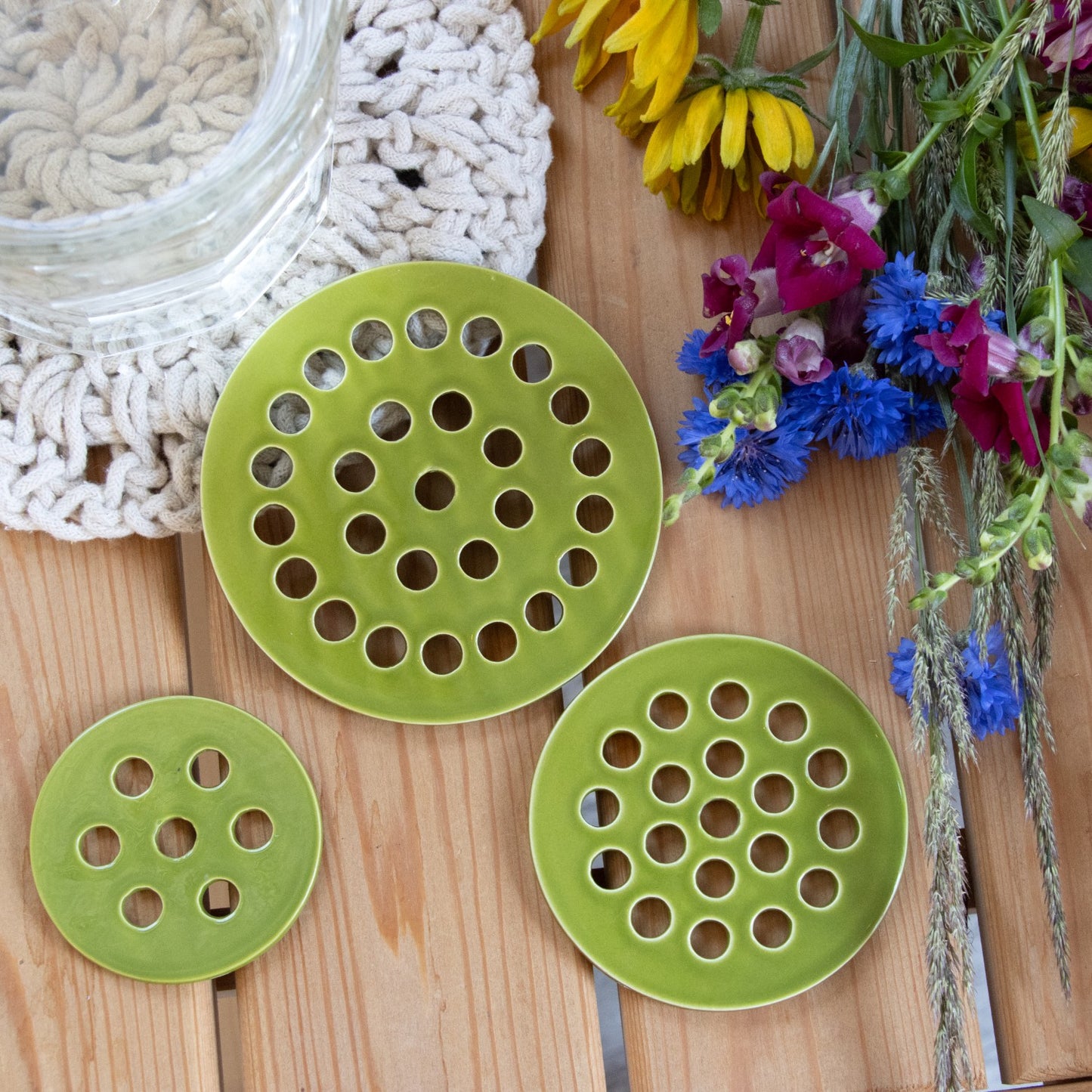Flower Arranging Discs – Set of 3