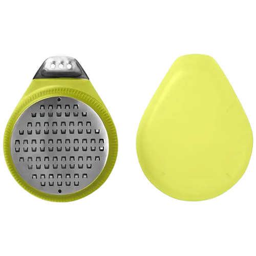 Yellow ergonomic citrus zester with stainless steel grater and channel knife, designed for comfortable palm use, perfect for Kitchen & Food, Kitchen Gadgets, Cooking Helpers, and Best Sellers collections.