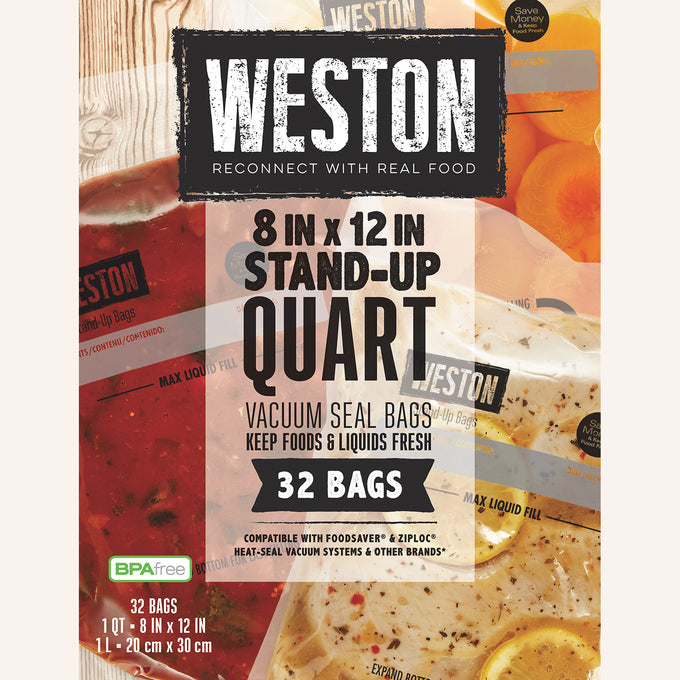 Weston Stand-Up Quart Vacuum Sealer Bags