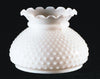 Handcrafted opal hobnail glass lamp shade with a ruffled edge, designed for lamps & lighting, parts and accessories, lamp shades, best sellers, and promo eligible collections.