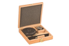 Handcrafted hardwood storage case made in USA with compartments for organized Country Living grain mill parts, ideal for Kitchen & Food, Grain Mills, USA Made, Best Sellers, and Bread Making Supplies collections.