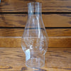 Clear vintage-style glass chimney with a shaped bulge for lamps, suitable for lamps and lighting, parts and accessories, and chimneys and globes collections.