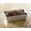 Roasted meatloaf resting in a rectangular aluminum pan with handles on a granite countertop, suited for Kitchen & Food, Cookware, and USA Made collections.