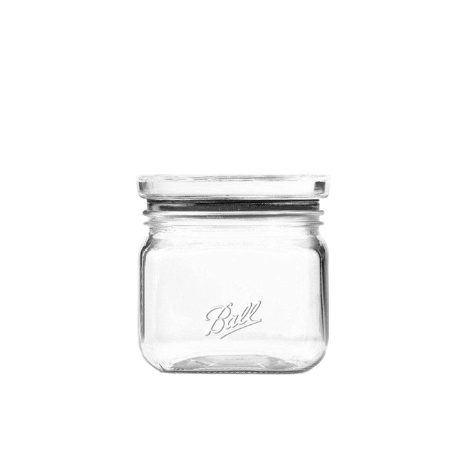 Small clear glass storage jar with a wide mouth and airtight lid, ideal for organizing kitchens and pantries in Home & Decor, Kitchen & Food, Household Helpers, Storage and Serving collections.