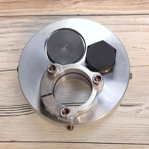 Metal non-pitless well cap with split flange and threaded plug, made in USA, designed for secure connection to submersible pumps in water and deep well pump systems, featured in best sellers and pump parts collections.