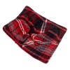 Handcrafted red and black plaid cotton bowl cozy designed to protect hands and tabletops from hot dishes, featured in Kitchen & Food, Kitchen Textiles, Storage and Serving, Best Sellers, and Promo Eligible collections.