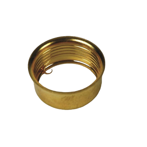 Solid brass threaded filler hoop designed for Rayo type oil lamps, serving as a durable replacement part in lamps and lighting, lamp burners and collars collections.