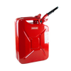 Sturdy red metal fuel container with a safety spout and handle, designed for reliable and leak-proof storage, ideal for farm, garden, emergency, and best seller collections.