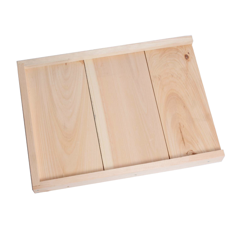 Handcrafted solid wooden base board for 10-frame hive, made in the USA by Amish artisans, designed for sturdy support in beekeeping supplies and farm tool collections.