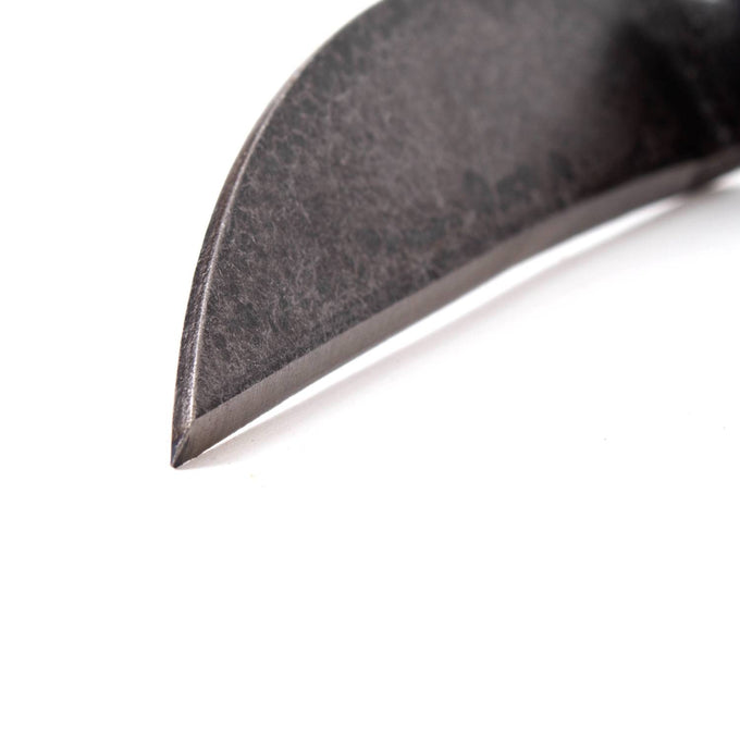 Close-up of a sharp, handcrafted dark steel blade edge designed for effective weed and grass removal in Farm, Garden & Tool, Garden Accessories, Best Sellers, Promo Eligible collections.