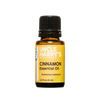 Amber glass bottle of cinnamon essential oil with black dropper cap, handcrafted and made in USA, ideal for Health & Wellness, Soapmaking, Candlemaking, and Best Sellers collections.