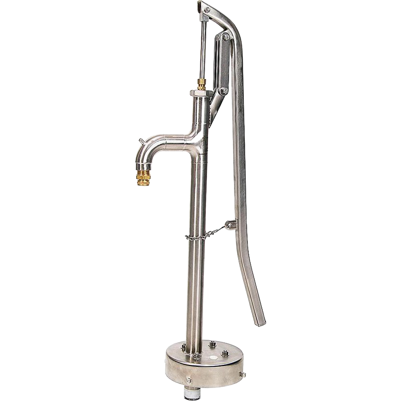 Handmade stainless steel pump head designed for deep well water access, crafted in the USA, featured in Water Pumps, Appliances, and Deep Well Pumps collections.